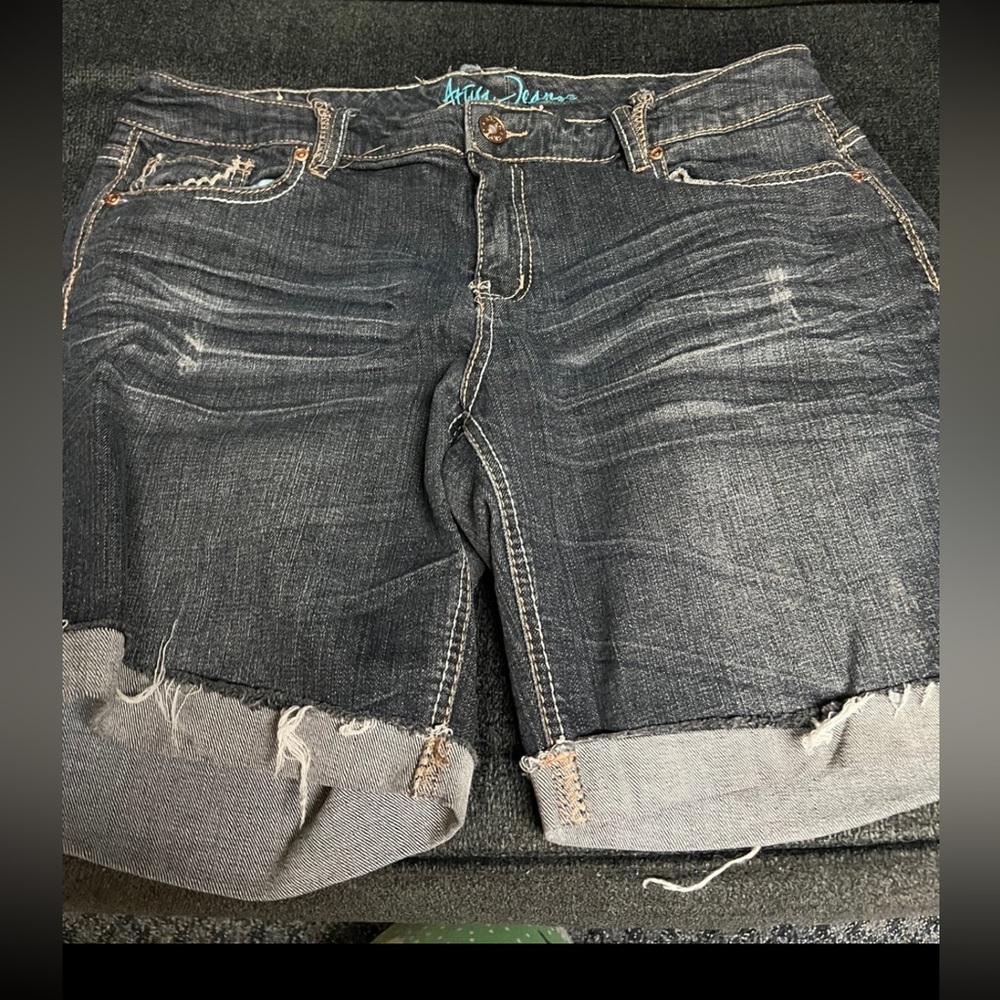 Plus size denim shorts